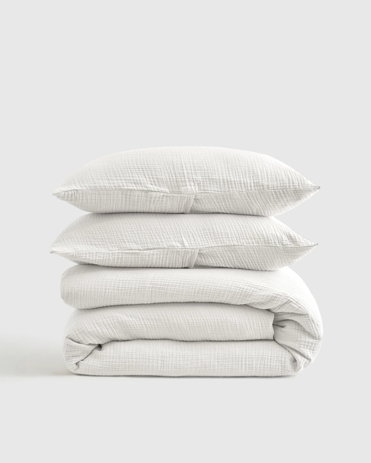 Organic Cotton Gauze Duvet Cover Set - Twin / Dried Sage