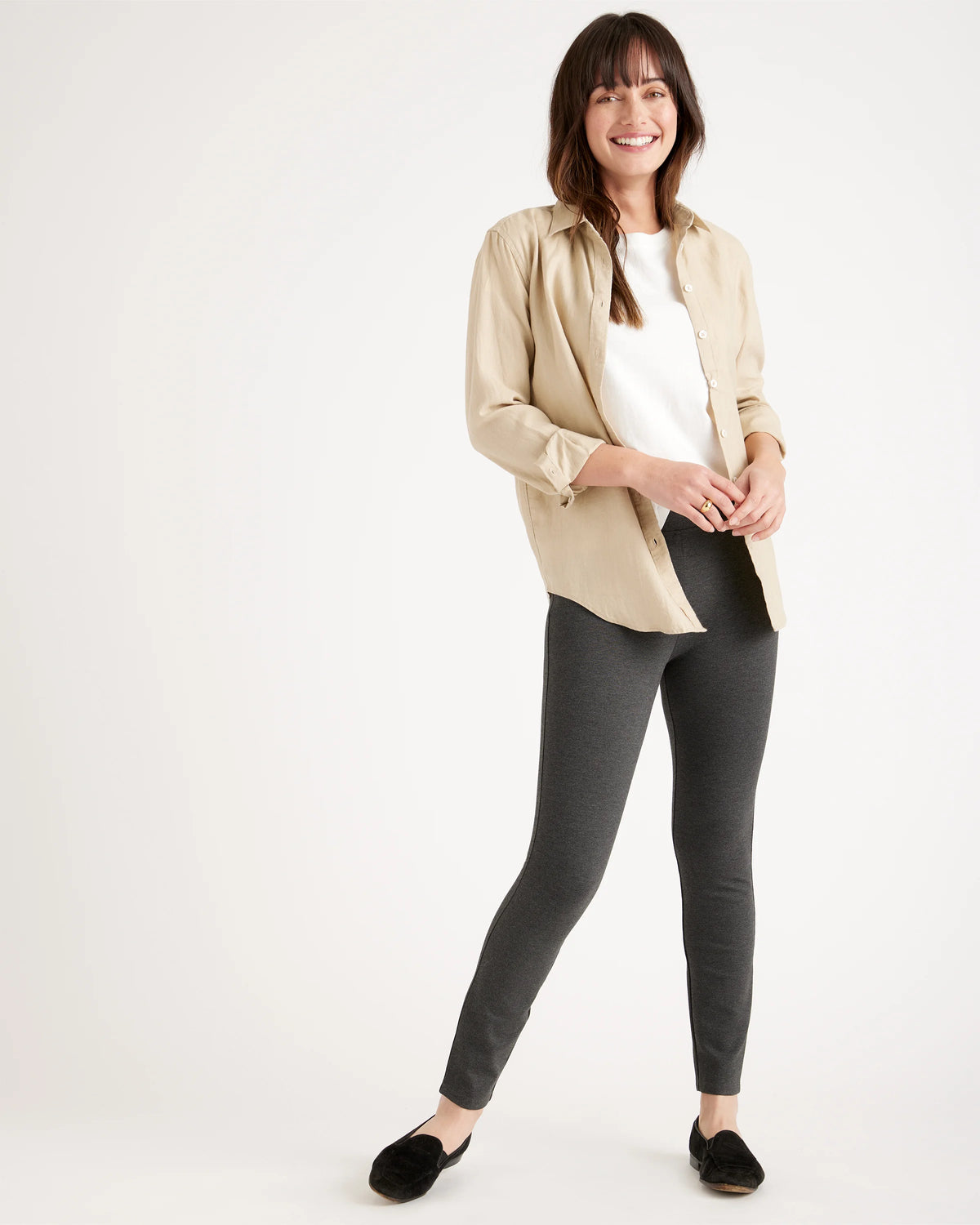 Ultra-Stretch Ponte Skinny Pants - XS / Black
