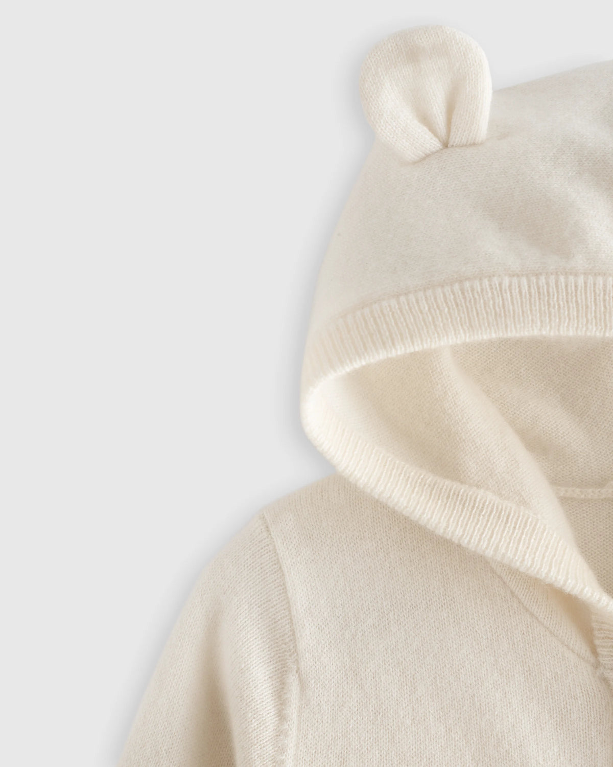 Washable Cashmere Hooded Cardigan - 0-3M / Oatmeal