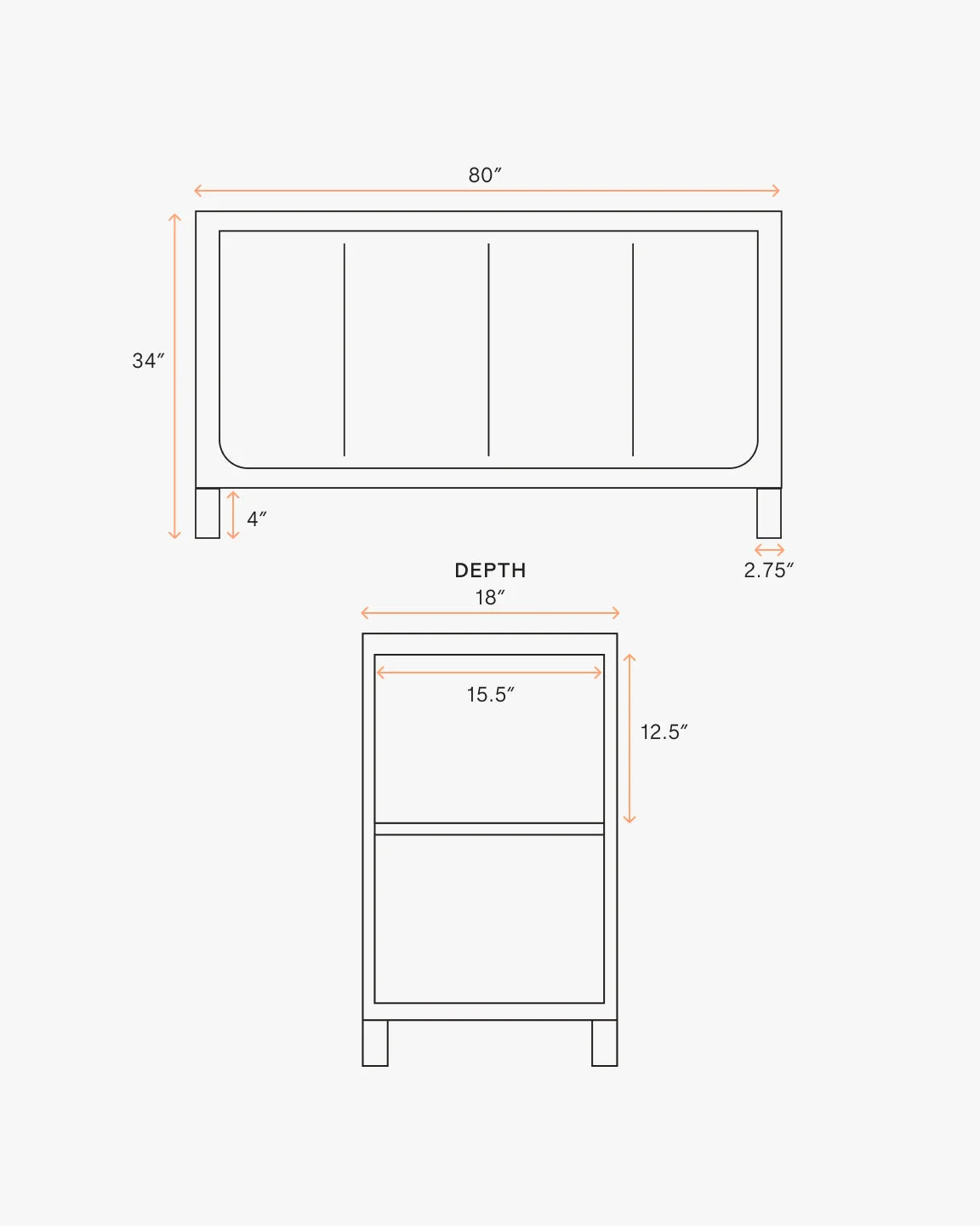 Rustic Oak Sideboard - One Size / Natural