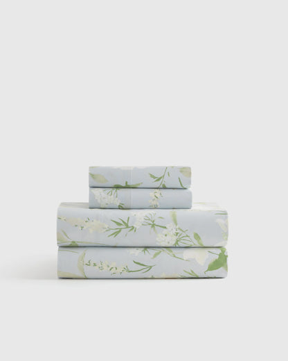 Organic Crisp Percale Sheet Set - Twin / White