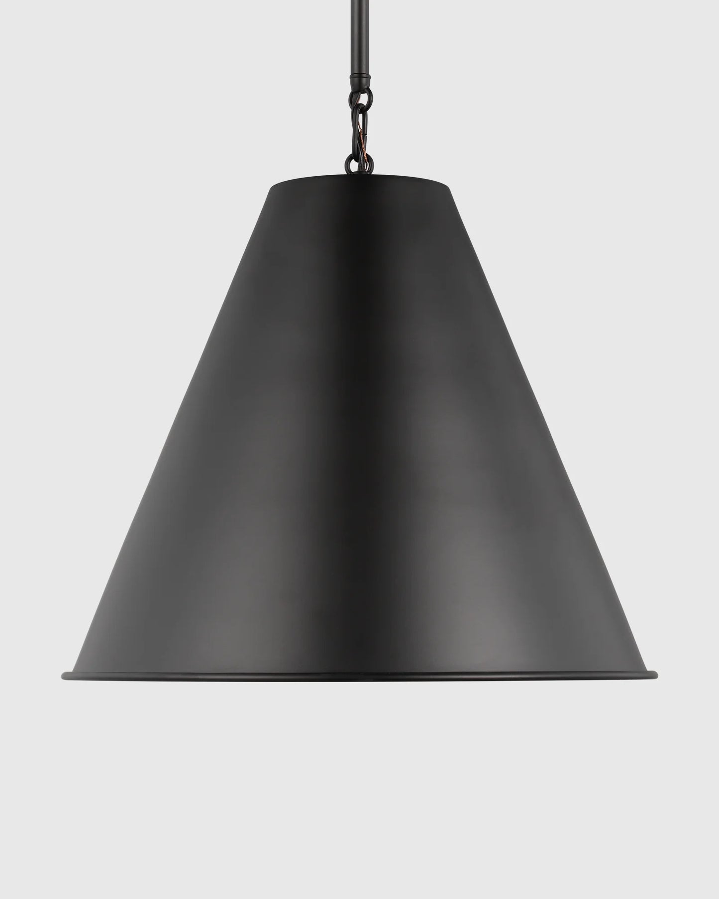 Tapered Steel Shade Pendant Light - One Size / Brass