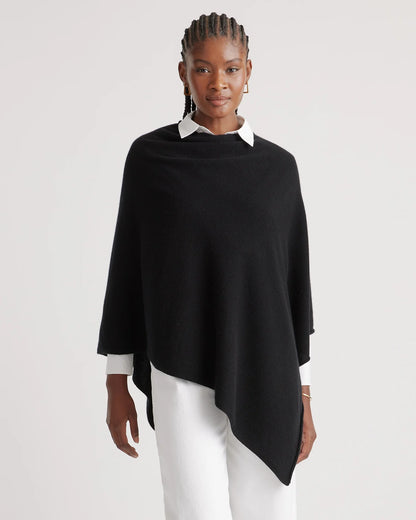Mongolian Cashmere Poncho - One Size / Heather Grey
