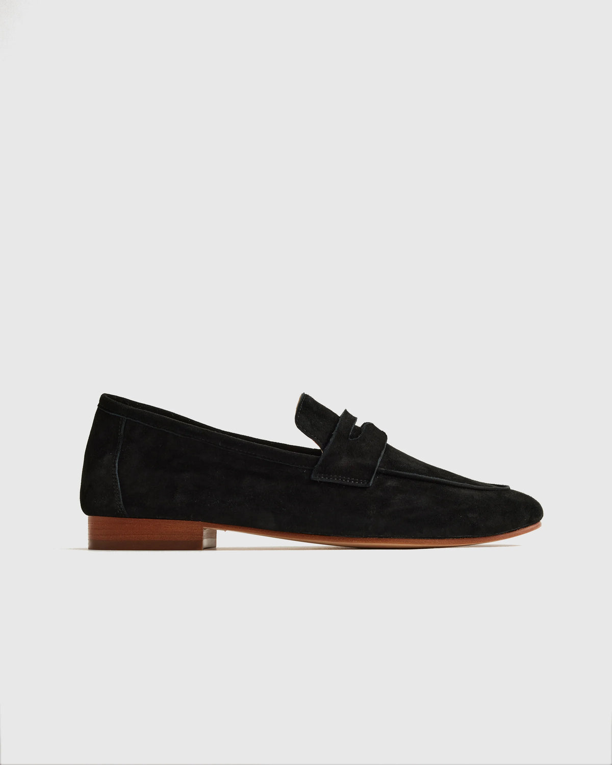 Italian Suede Penny Loafer - 5 / Almond