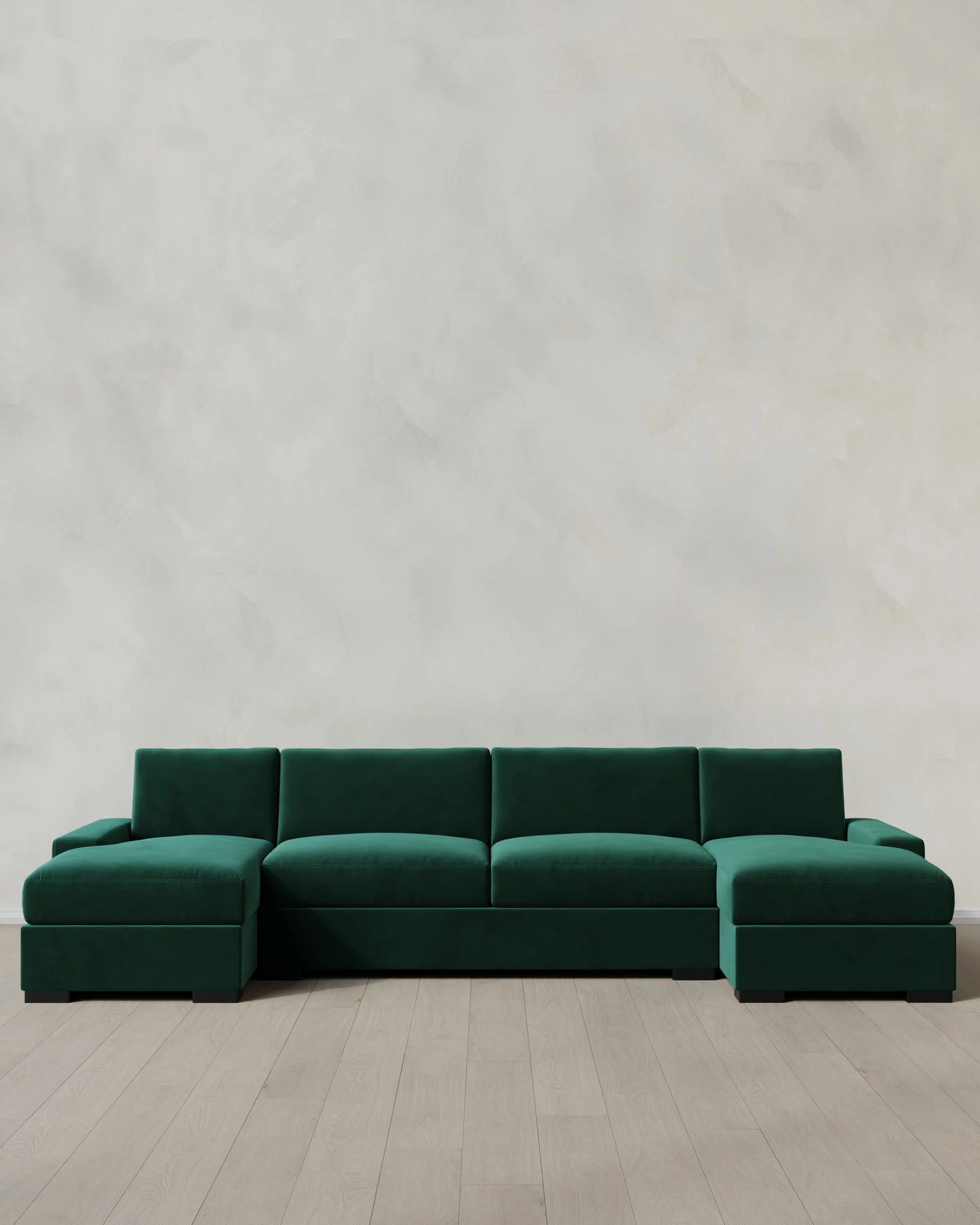 Stillman U Sectional in Performance Velvet - One Size / Java