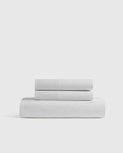 Organic Crisp Percale Fitted Sheet Set - Twin / Espresso