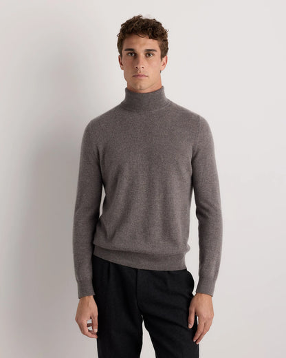 Mongolian Cashmere Turtleneck Sweater - S / Black