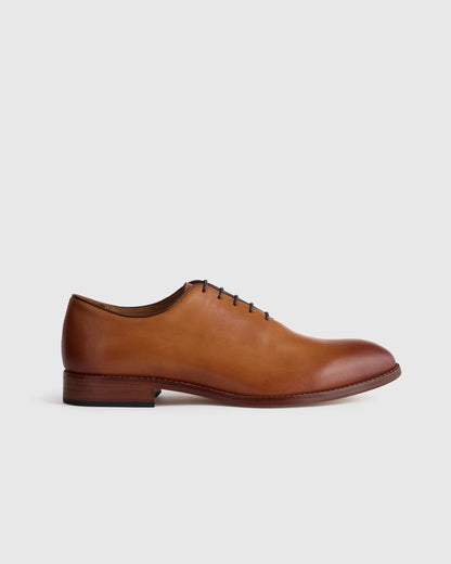 Calfskin Leather Plain Toe Oxford - 7 / Black