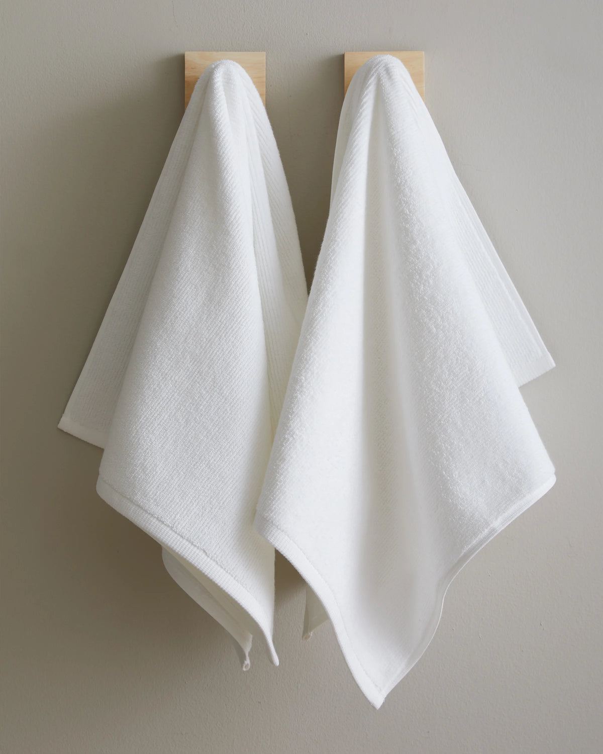 Turkish Ribbed Quick Dry Bath Towel Bundle - One Size / White