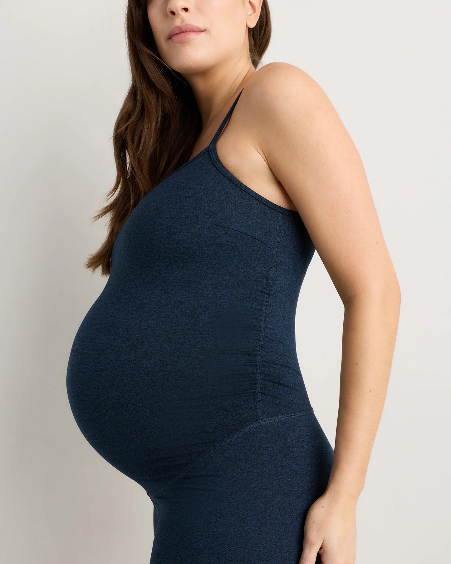 Ultra-Soft Maternity Jumpsuit - XS / Heather Black