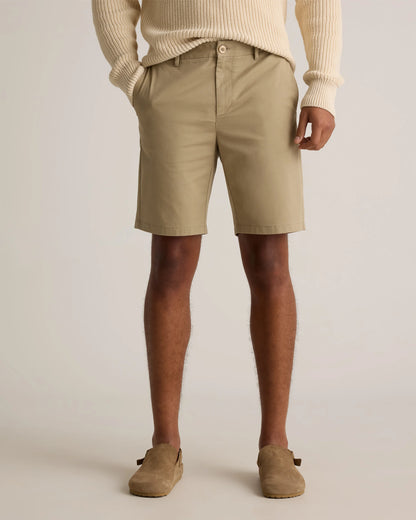 Organic Cotton Classic Stretch Chino Shorts - 9" - 30 / Sand Dune