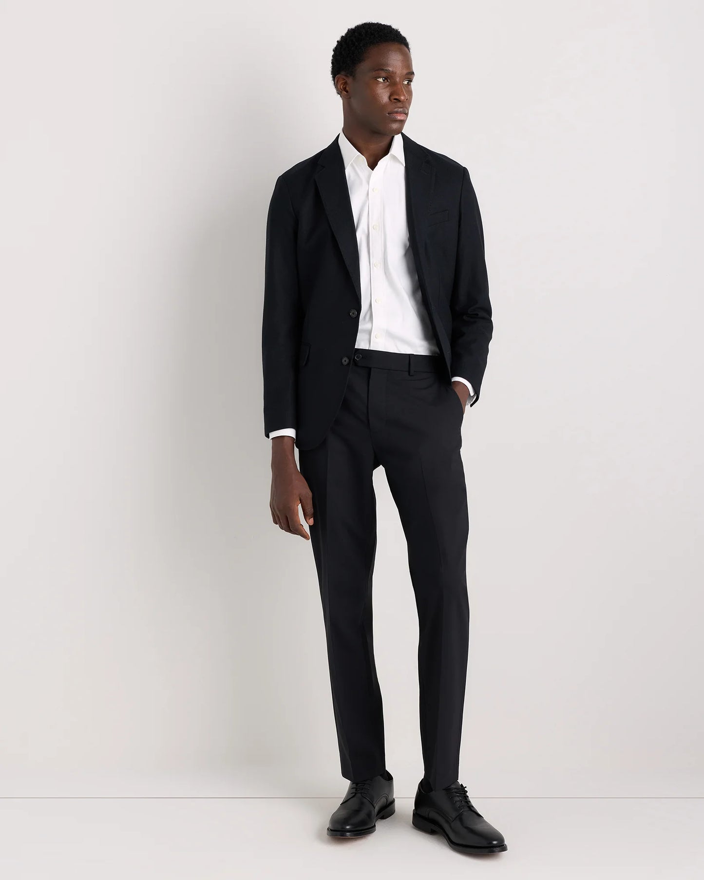 Stretch Wool Dress Pants - Straight - 30X30 / Black