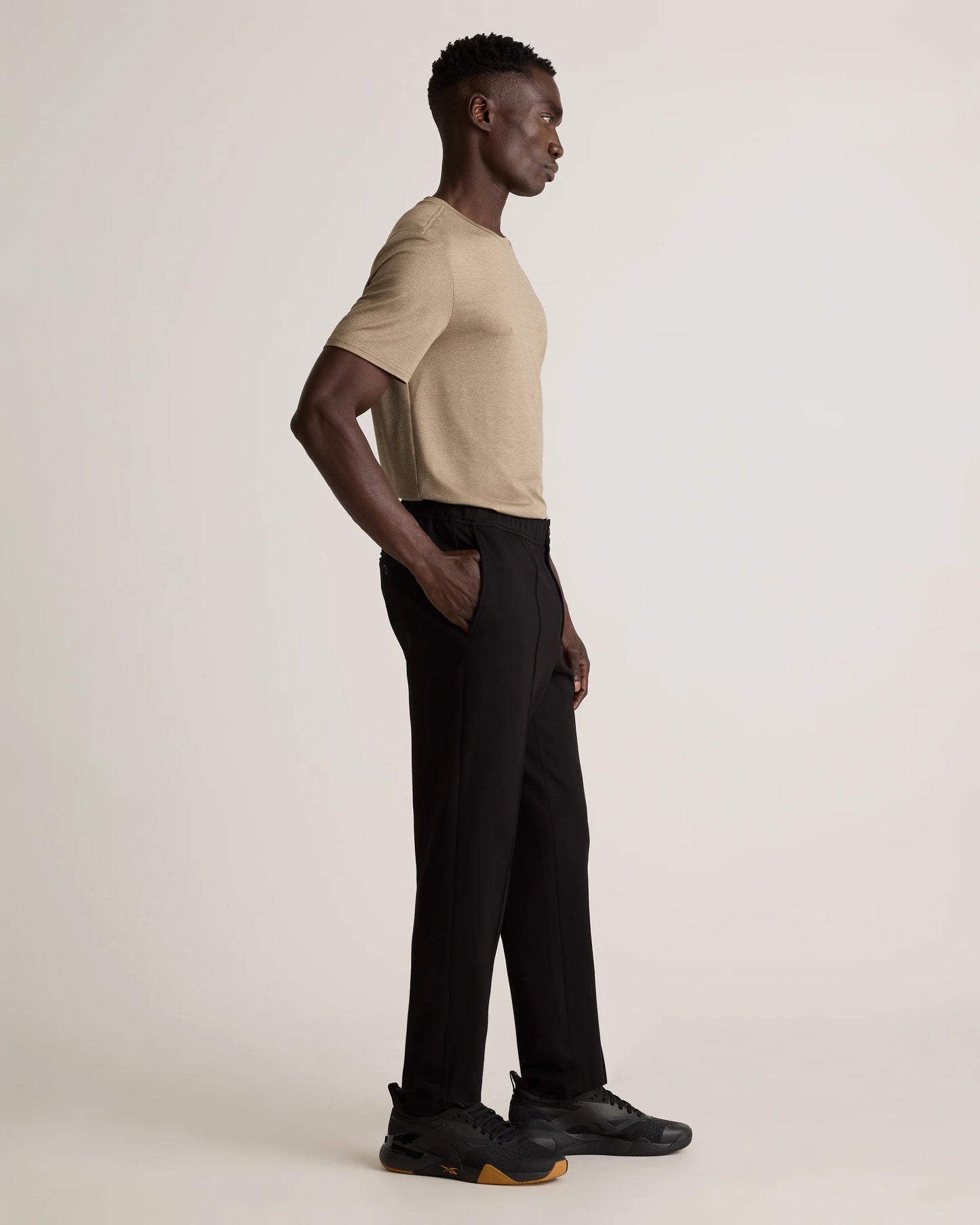 Stretch Knit Pintuck Trousers - S / Navy