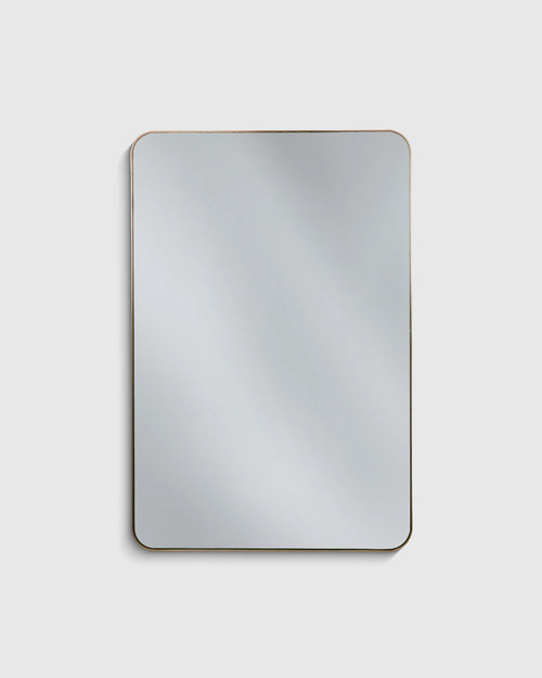 Rectangle Metal Framed Wall Mirror - One Size / Gold Metal Frame
