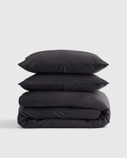 Luxury Organic Sateen Duvet Cover Set - Twin / Ivory
