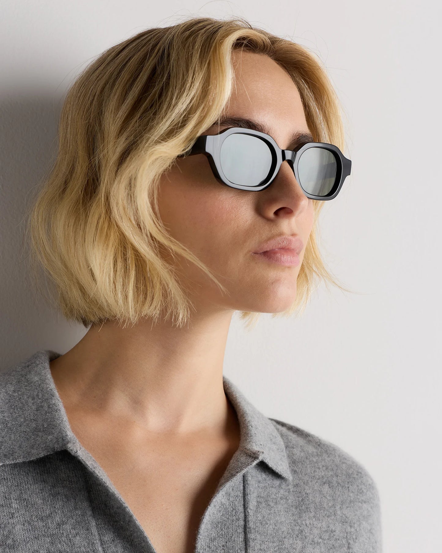Sardinia Polarized Acetate Sunglasses - One Size / Black with Green lens