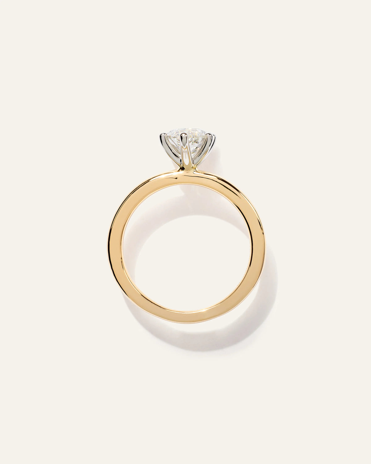 Lab Grown Diamond Marquise Comfort Fit Engagement Ring - 2ct - 4 / Yellow Gold