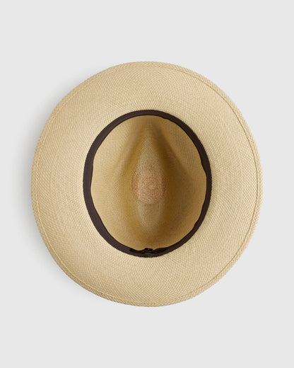 Toquilla Straw Panama Hat - S / Black