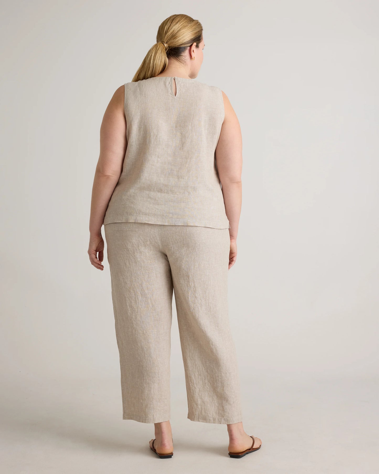 100% European Linen Pants - 1X / Bayberry Olive