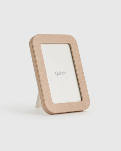 Shagreen Leather Picture Frames - 4x6 photo / Blush