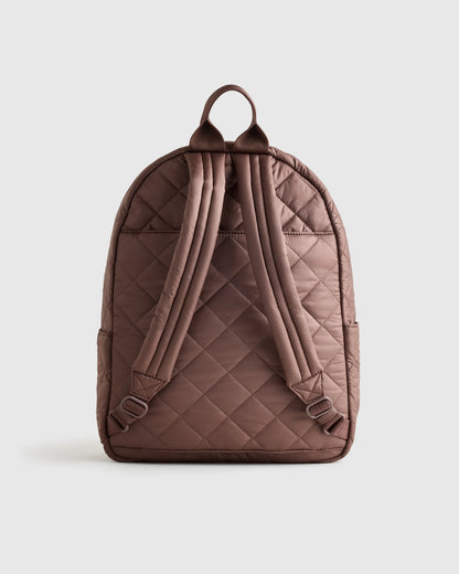 Transit Quilted Commuter Backpack - One Size / Taupe Brown