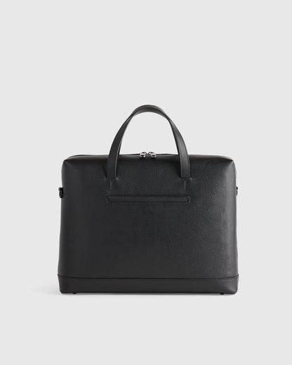 Excursion Italian Leather Slim Laptop Bag - One Size / Hickory
