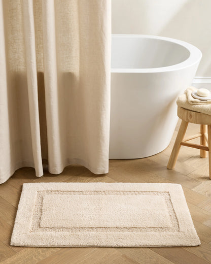 Turkish Cotton Non-Slip Bath Rug - 21"x34" / White