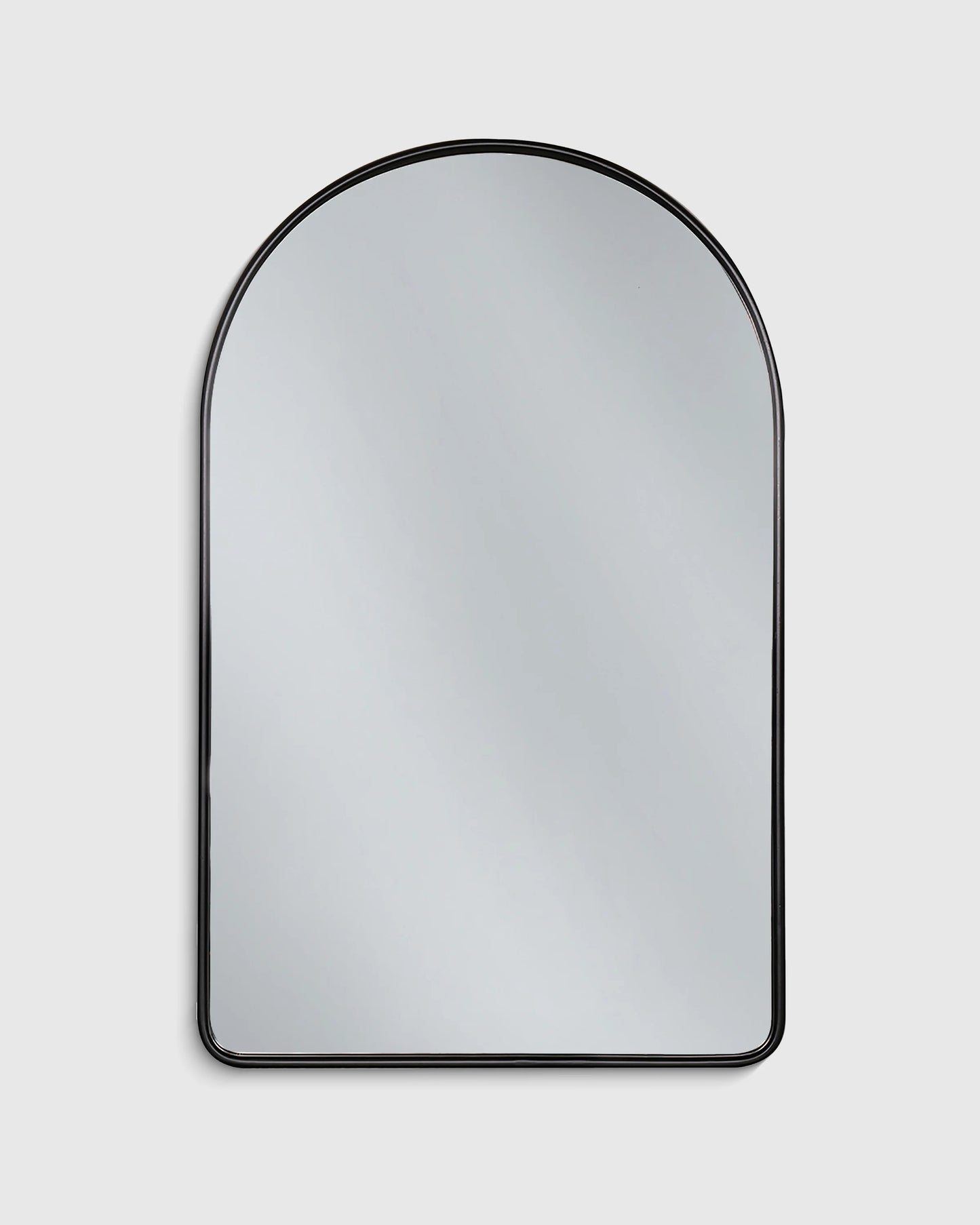 Arched Metal Framed Wall Mirror - One Size / Silver Metal Frame