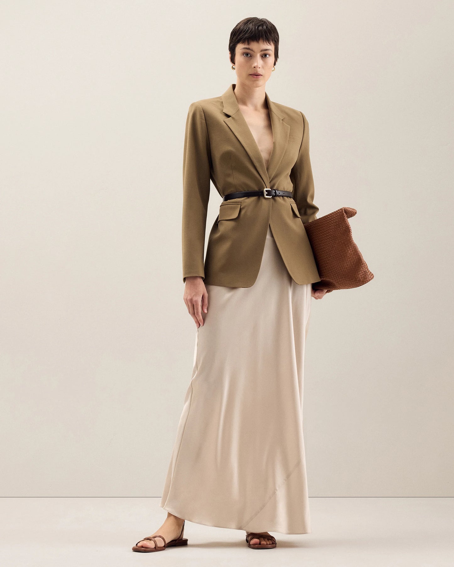 Italian Wool Long Blazer - XS / Sahara Camel