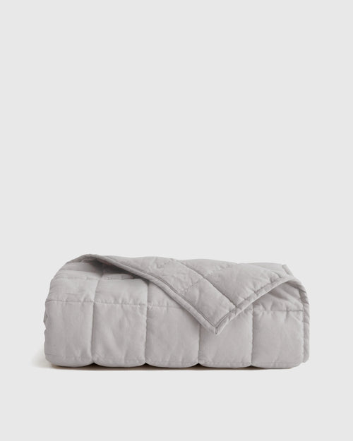 European Linen Toddler Quilt - One Size / Mist