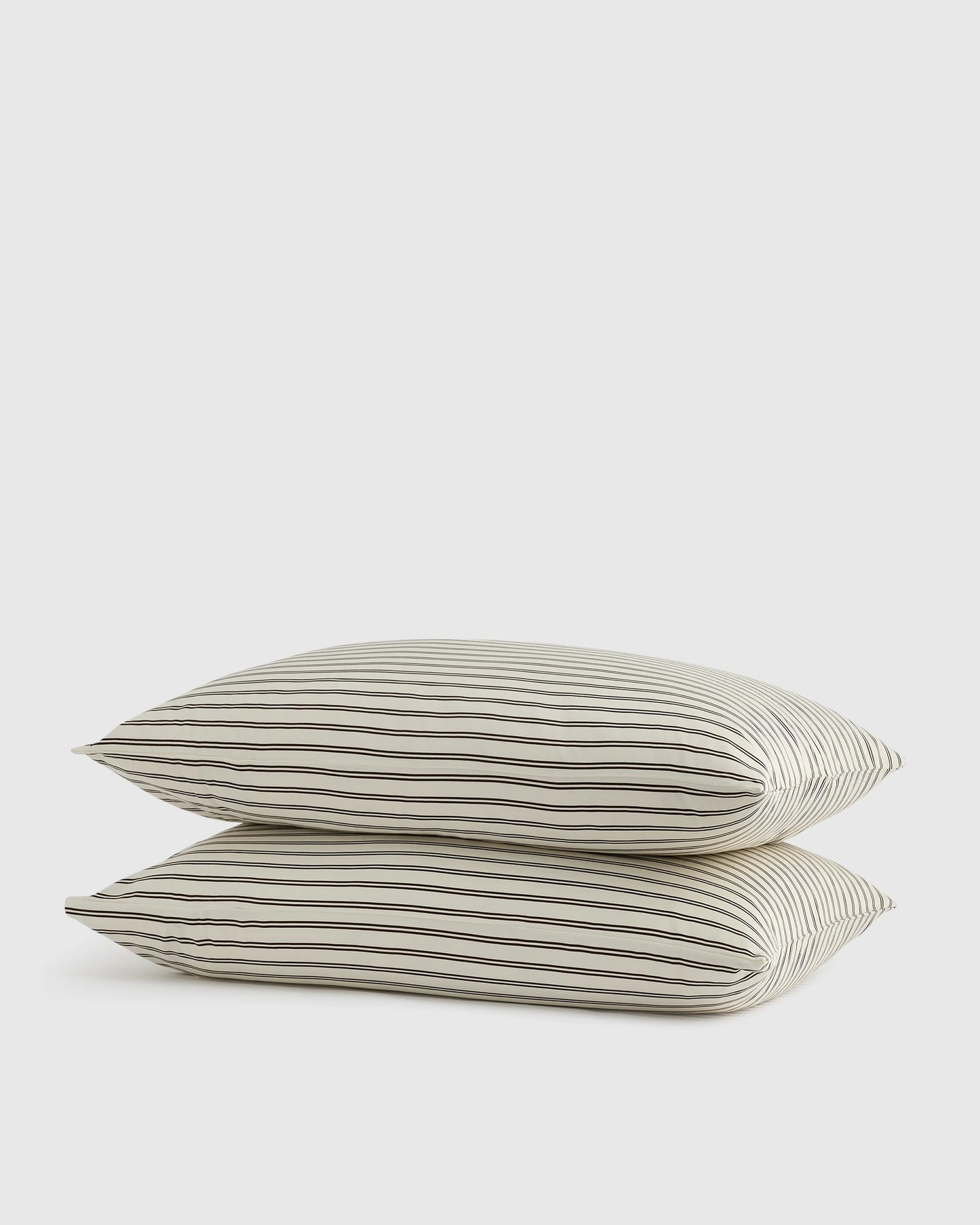 Bamboo Stripe Pillowcase Set - Standard / Double Stripe Espresso