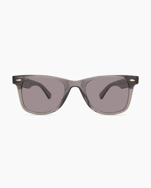 Walker Polarized Acetate Sunglasses - One Size / Clear Slate with Grey lens