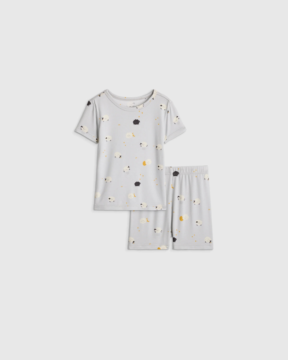 Bamboo Short Sleeve and Shorts Pajama Set - 12-18M / Lavender Hearts