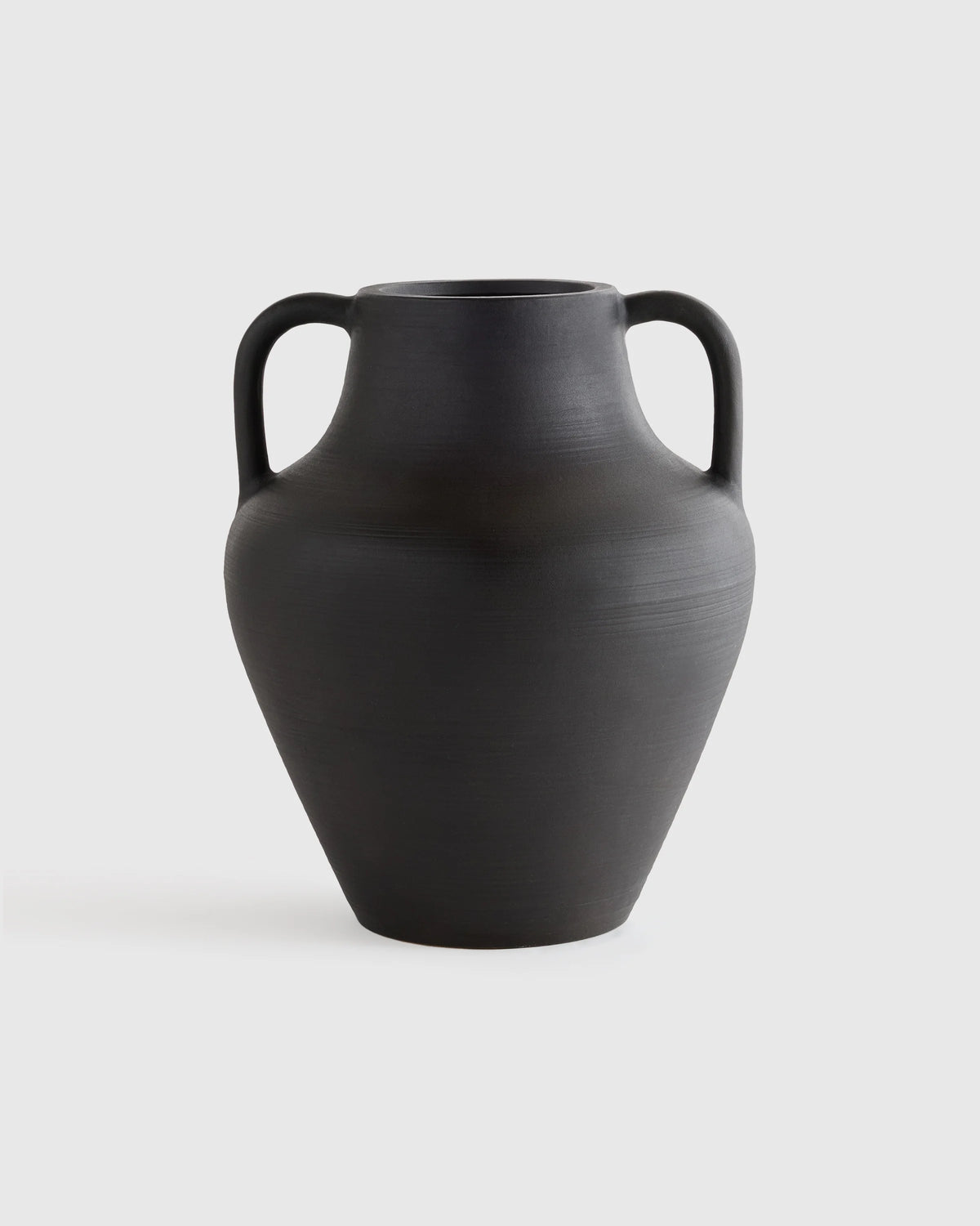 Handcrafted Artisan Ceramic Vase - One Size / Black