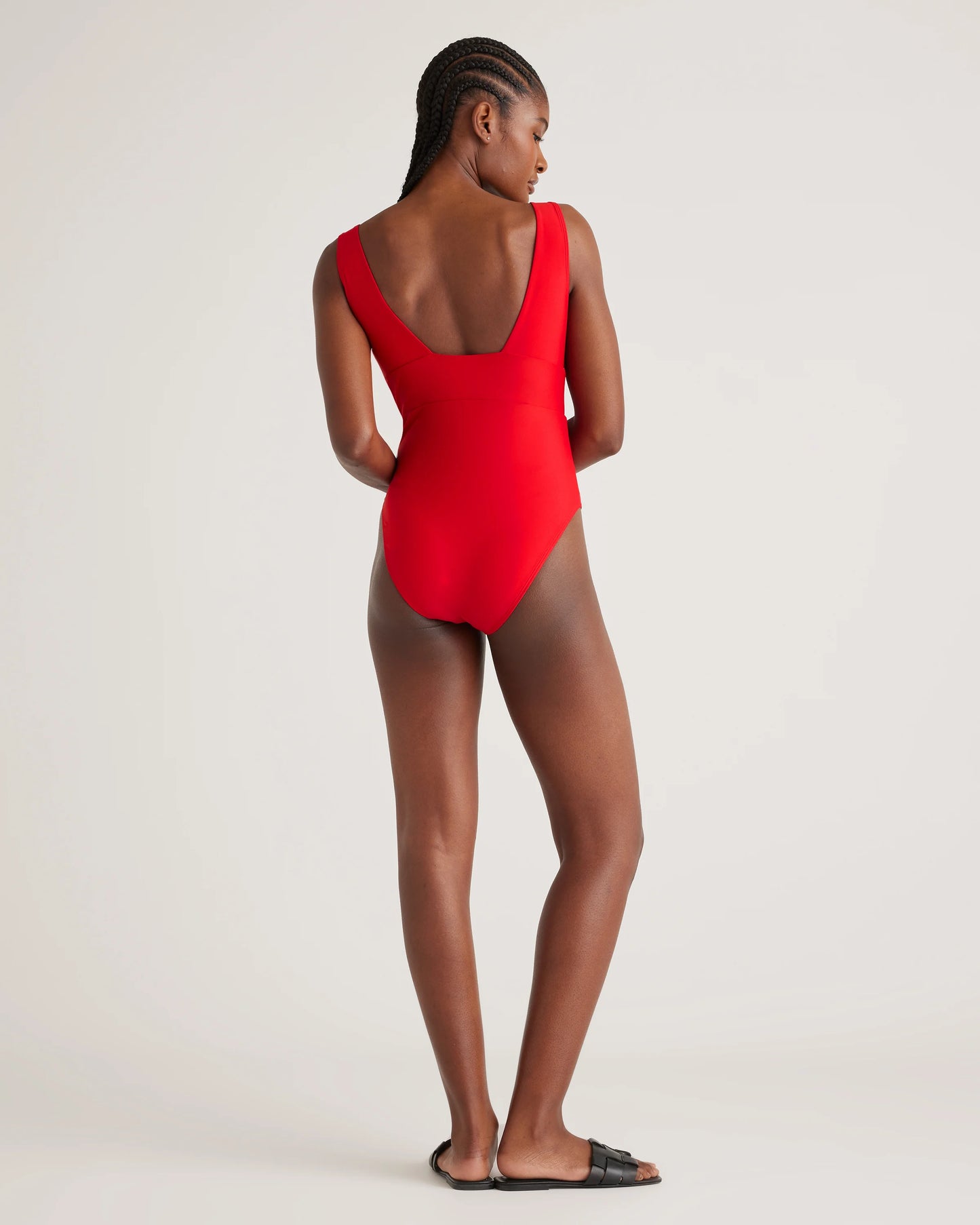 Italian Plunge One-Piece Swimsuit - XS / Deep Navy