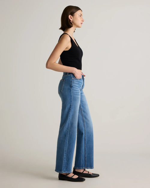 Bella Stretch Relaxed Straight Jeans - 24 / Atlantic Blue