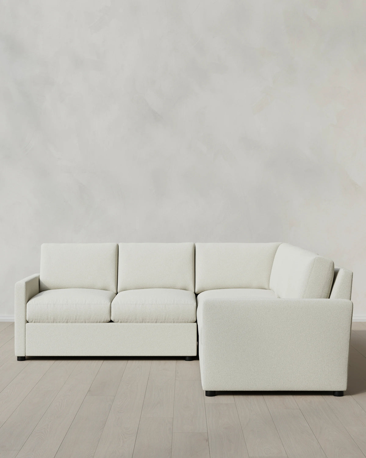 Brennan L Sectional in Performance Basketweave - 99x99 / Flax