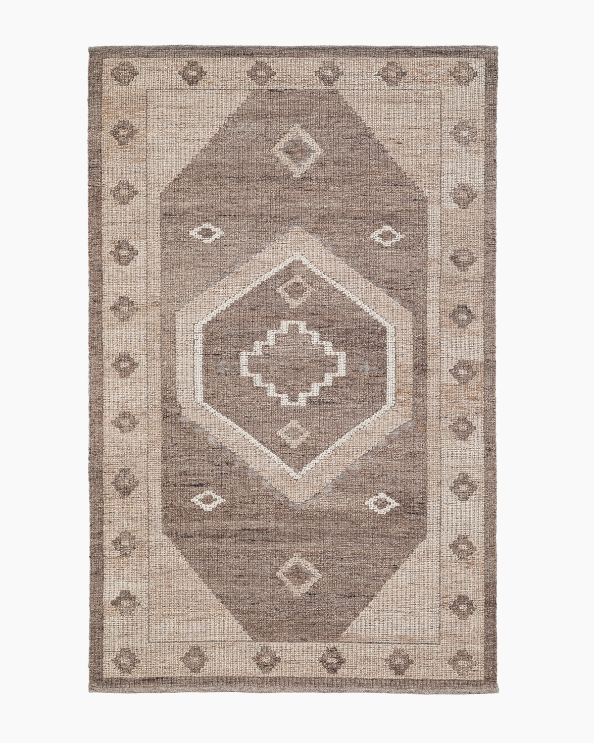 Sonora Handwoven Wool Rug - 5' x 7'6" / Brown