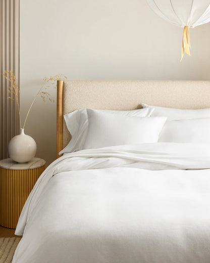 Organic Jersey Duvet Cover Set - Twin / Light Blue