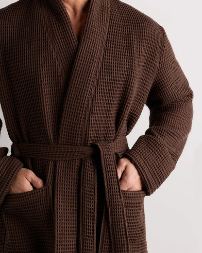 Organic Turkish Waffle Robe - XS / White