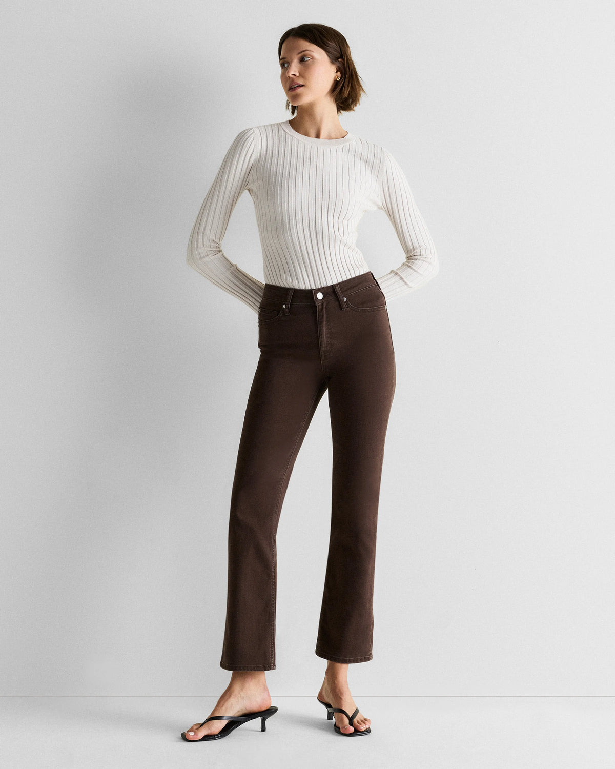 Bella Stretch Straight Jeans - 24 / Twilight Blue Fray