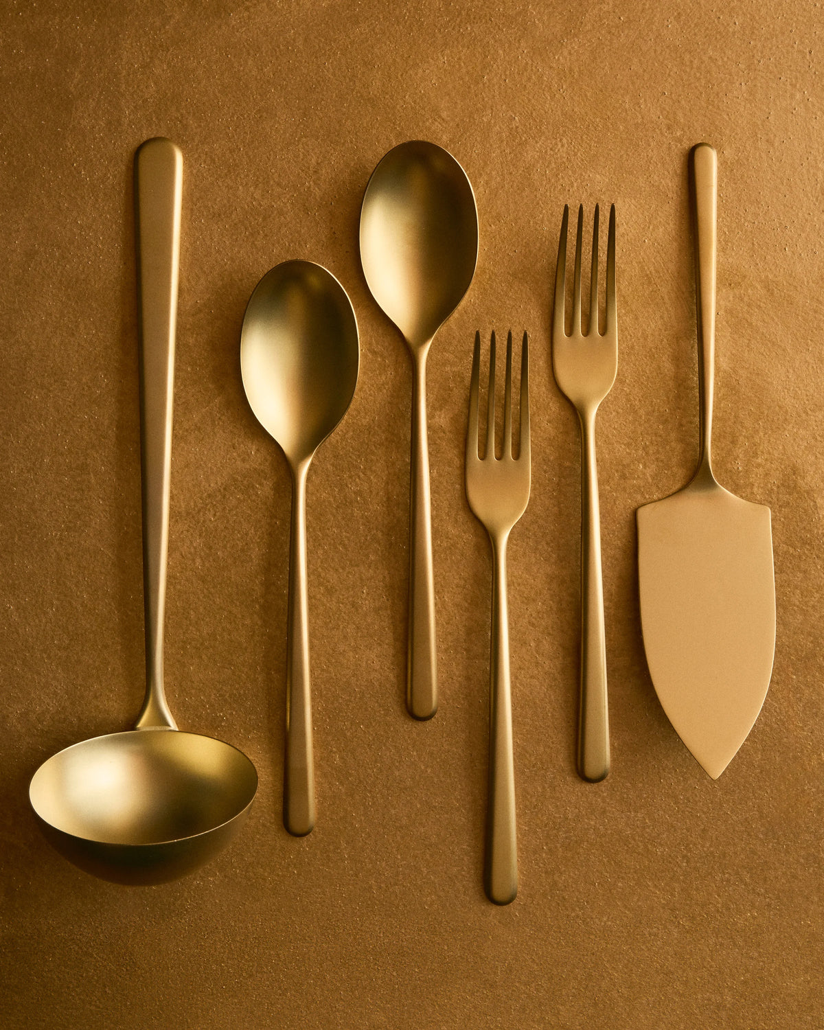Gia Minimalist 6 Piece Serving Utensil Set - One Size / Polished Stainless Steel