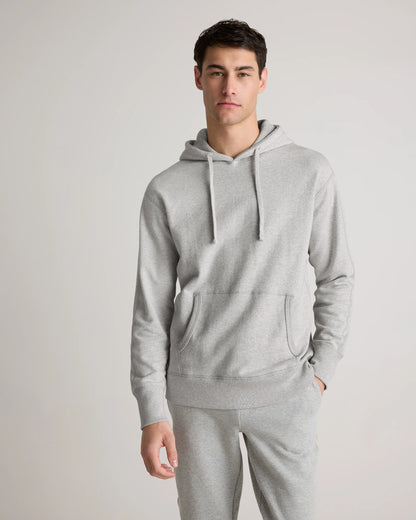 Organic Midweight French Terry Pullover Hoodie - S / Light Heather Grey