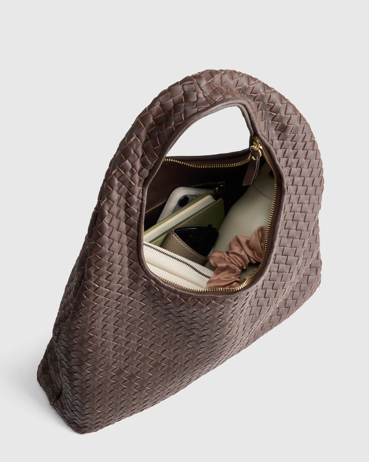 Elodie Handwoven Shoulder Bag - One Size / Black
