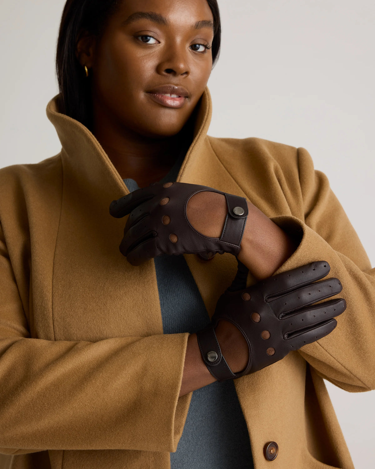 Italian Leather Driving Gloves - XS / Black