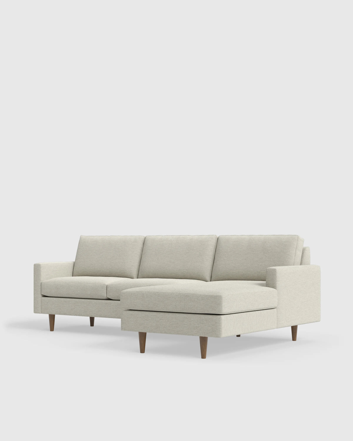 Atlas Midcentury Chaise Sectional in Performance Basketweave - 106" Right Arm / Navy