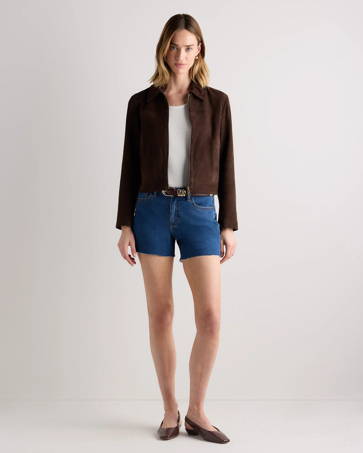 Bella Stretch Vintage Shorts - 24 / Obsidian Blue Fray