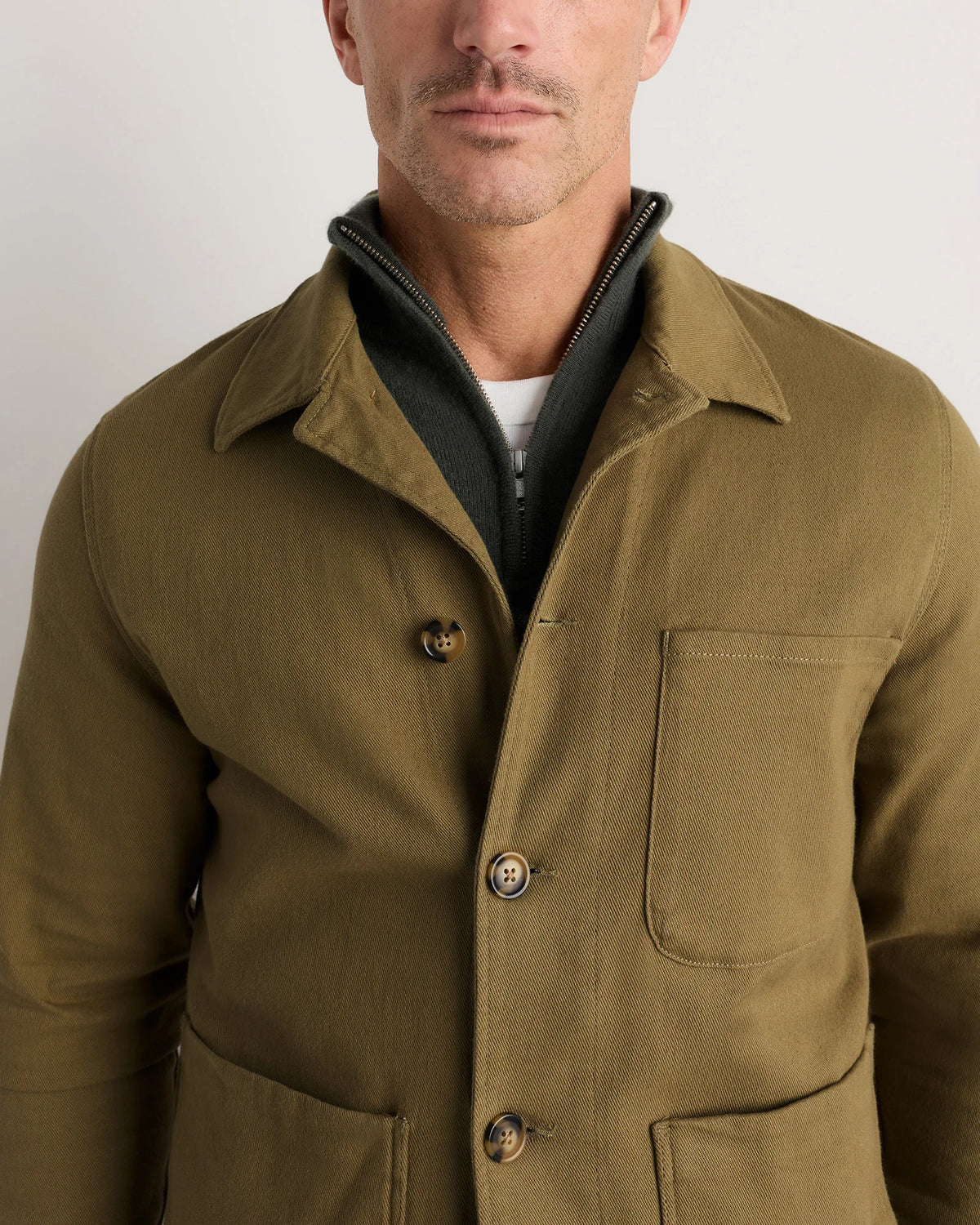 Organic Comfort Stretch Chore Jacket - XS / Vanilla