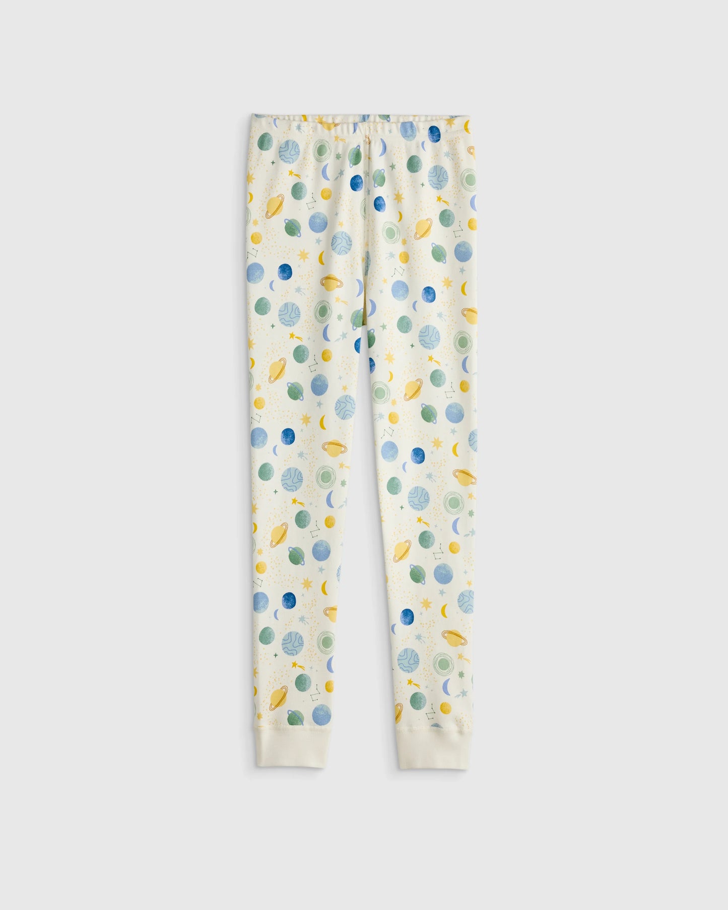 100% Organic Cotton Long Sleeve and Pant Pajama Set - 6 / Navy Stripe