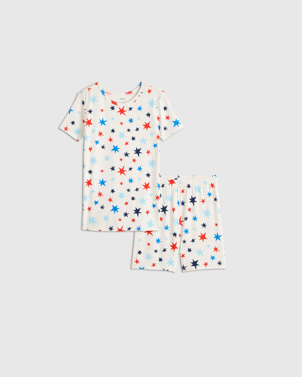 Bamboo Short Sleeve and Shorts Pajama Set - 2T / Lavender Hearts